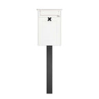 White Free Standing External Post Box Albert