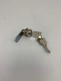 Replacement lock for Zeta parcel box shown with 3 keys