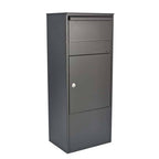 Allux 800 Parcel Delivery Box Front Retrieval Grey