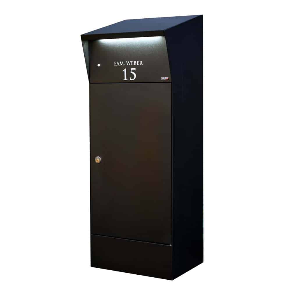 Allux Bjorn Freestanding Parcel Delivery Box Black