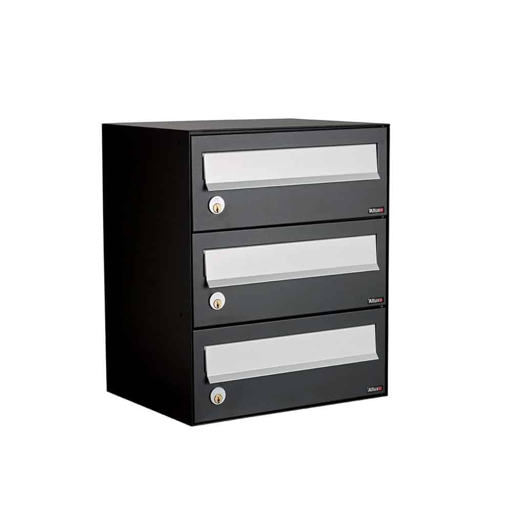 Allux Lc4 3 Bank Blk Communal Postboxes
