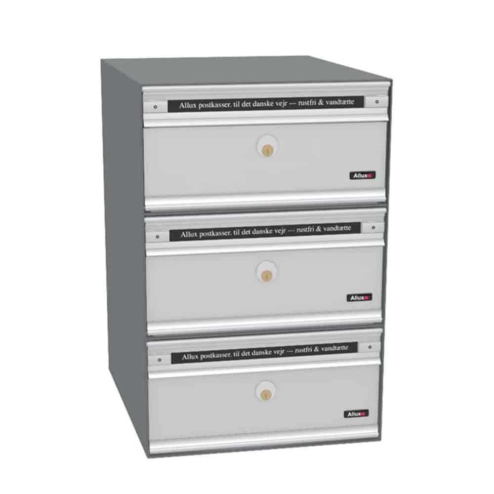 Allux Pc1 Communal Postbox 3 Bank Communal Postboxes