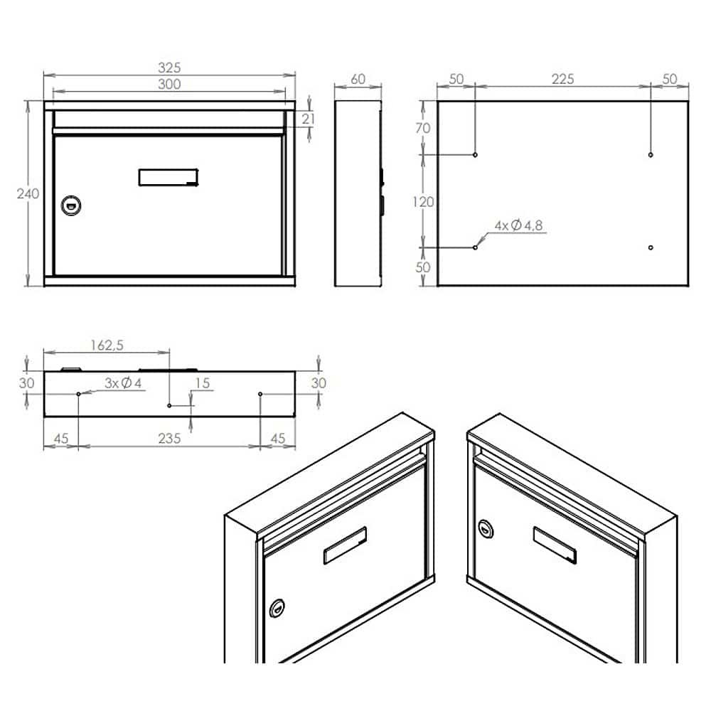 Apartment Mailboxes Led 01 Drawing