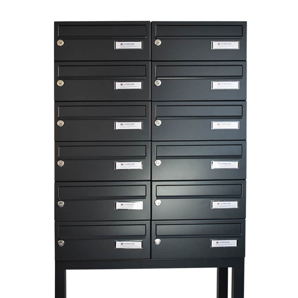 Communal Mailbox Free Standing Lbd 015 Ral 7016 12 Bank