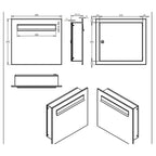 Gate Mounted Lettebox Lad04 Stainless Steel Dimensions 2