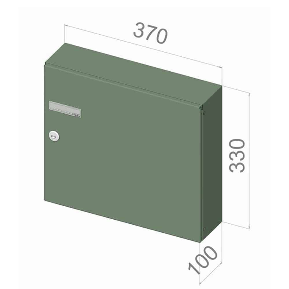 Gate Mounted Lettebox Lad04 Stainless Steel Dimensions