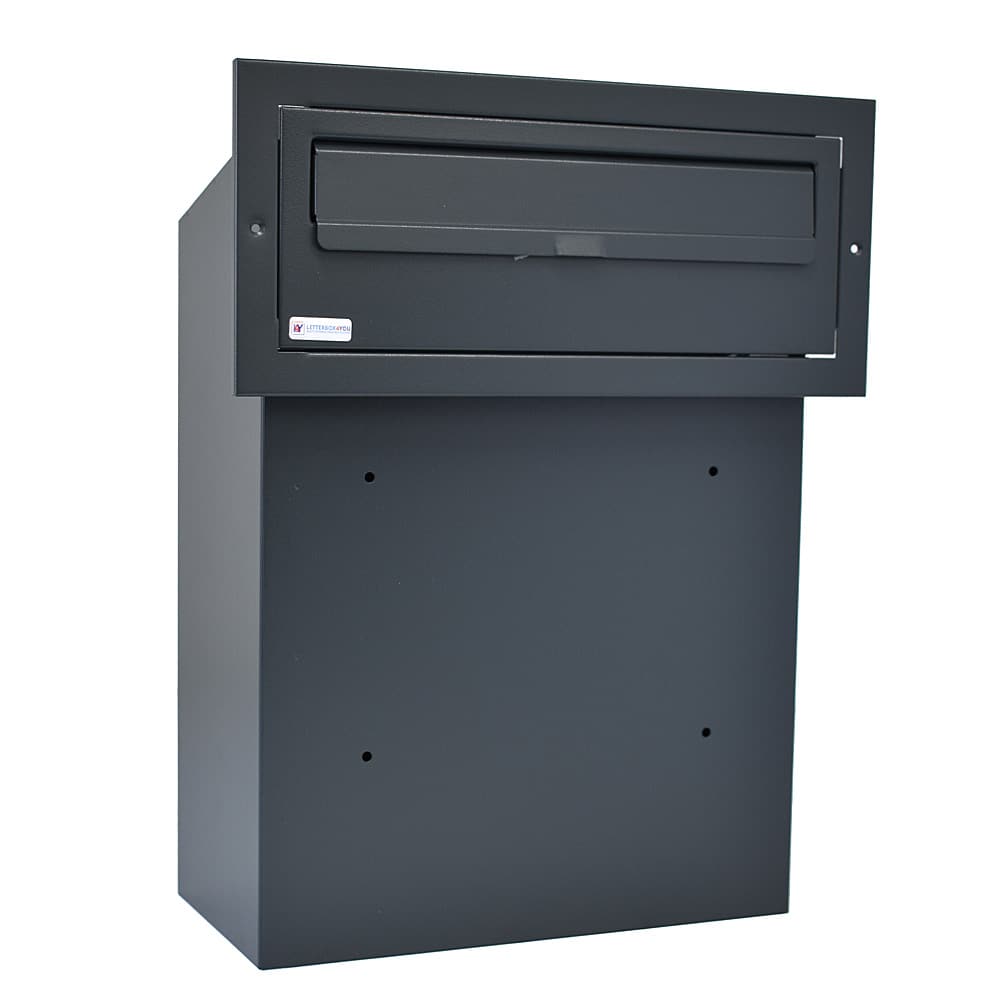 Gate Post Box W3 1 Dark Grey