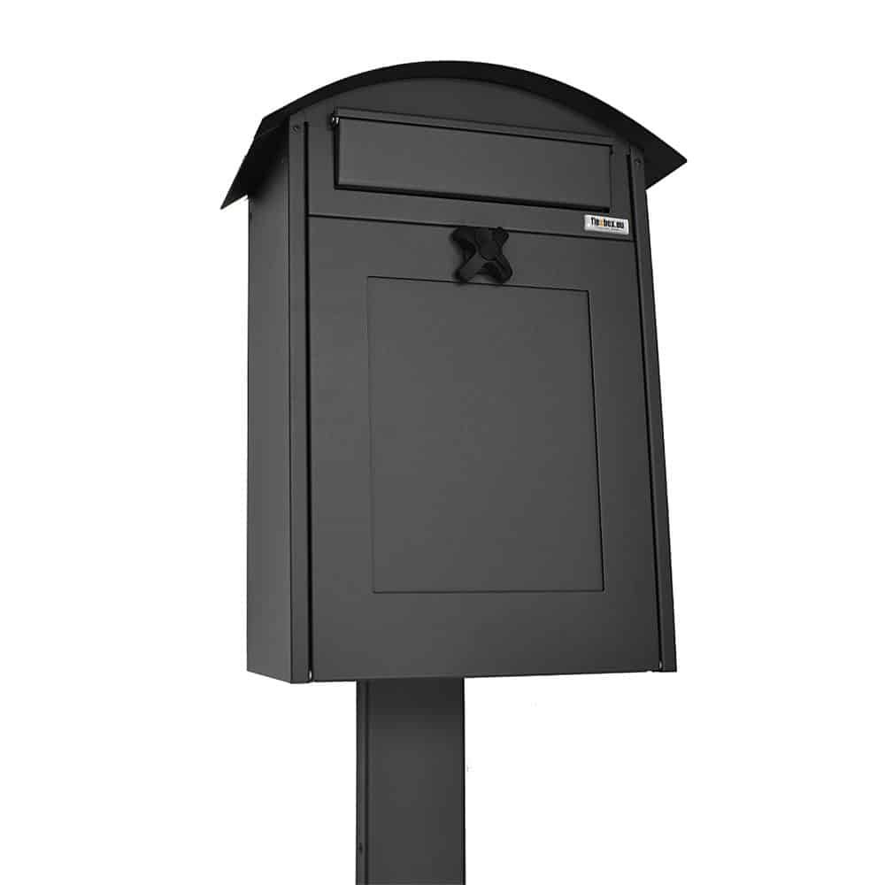 Large Letterbox Albertina Grey With Black Stand