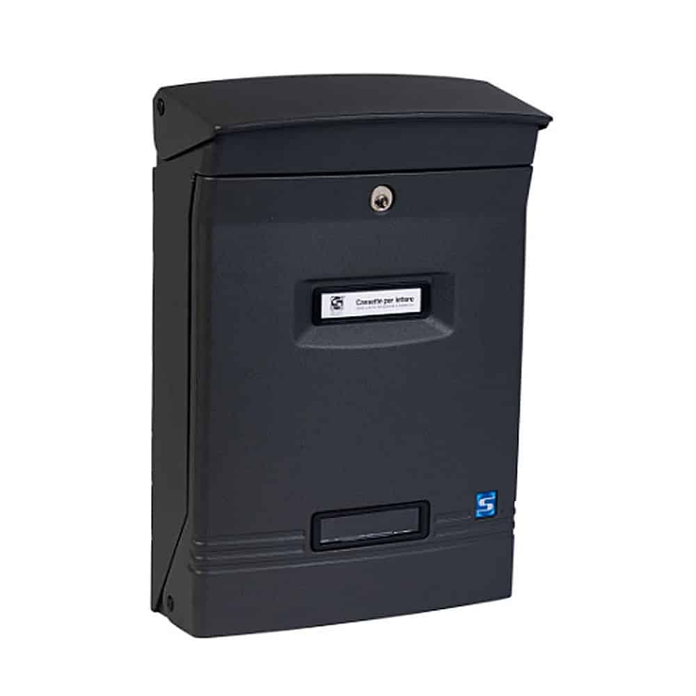Large Letterbox Moda Italiana Gioiosa Dark Grey Side Front