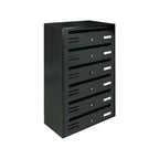 Letterboxes For Flats Cubo Dark Grey 6 Bank