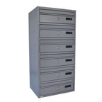 Letterboxes For Flats E1 6 Bank Light Grey