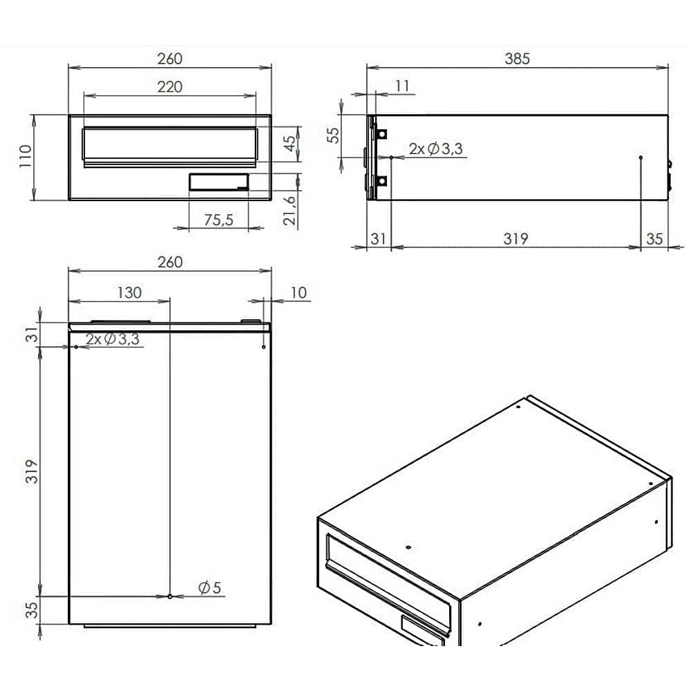 Letterboxes For Flats Lbd 026 Drawing