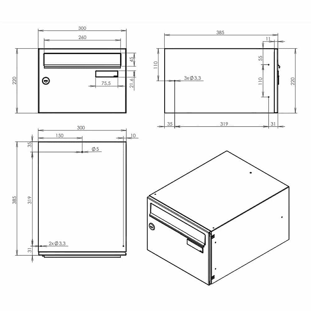 Letterboxes For Flats Lbd 21 City Hall Drawing