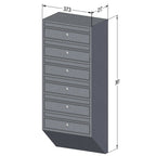 Multiple Letterboxes E1s 6 Bank Drawing
