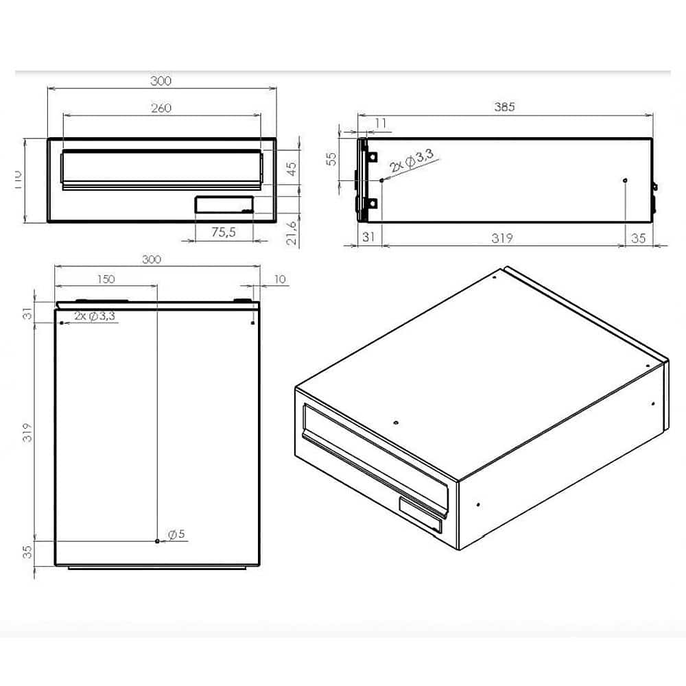 Multiple Letterboxes Lbd 02 Drawing