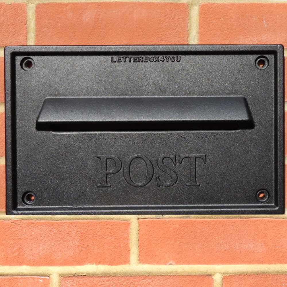 Nero Black Letter Plate On Wall Front