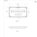 LDD-041 Nero - Through The Wall Letterbox with Cast Aluminium Front Plate