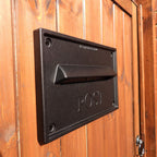 LDD-041 Nero - Through The Wall Letterbox with Cast Aluminium Front Plate