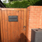 LDD-041 Nero - Through The Wall Letterbox with Cast Aluminium Front Plate