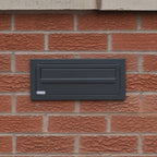 Outdoor Post Boxes For House Muretto Dark Grey Front Lifestyle Image