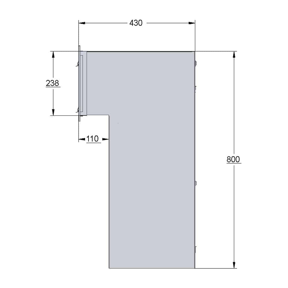 Parcel Box Large Freestandng Sierra Dimensions 2