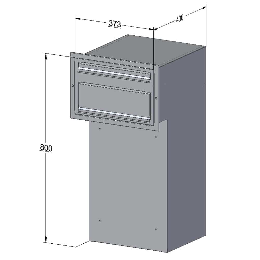 Parcel Box Large Freestandng Sierra Dimensions 3