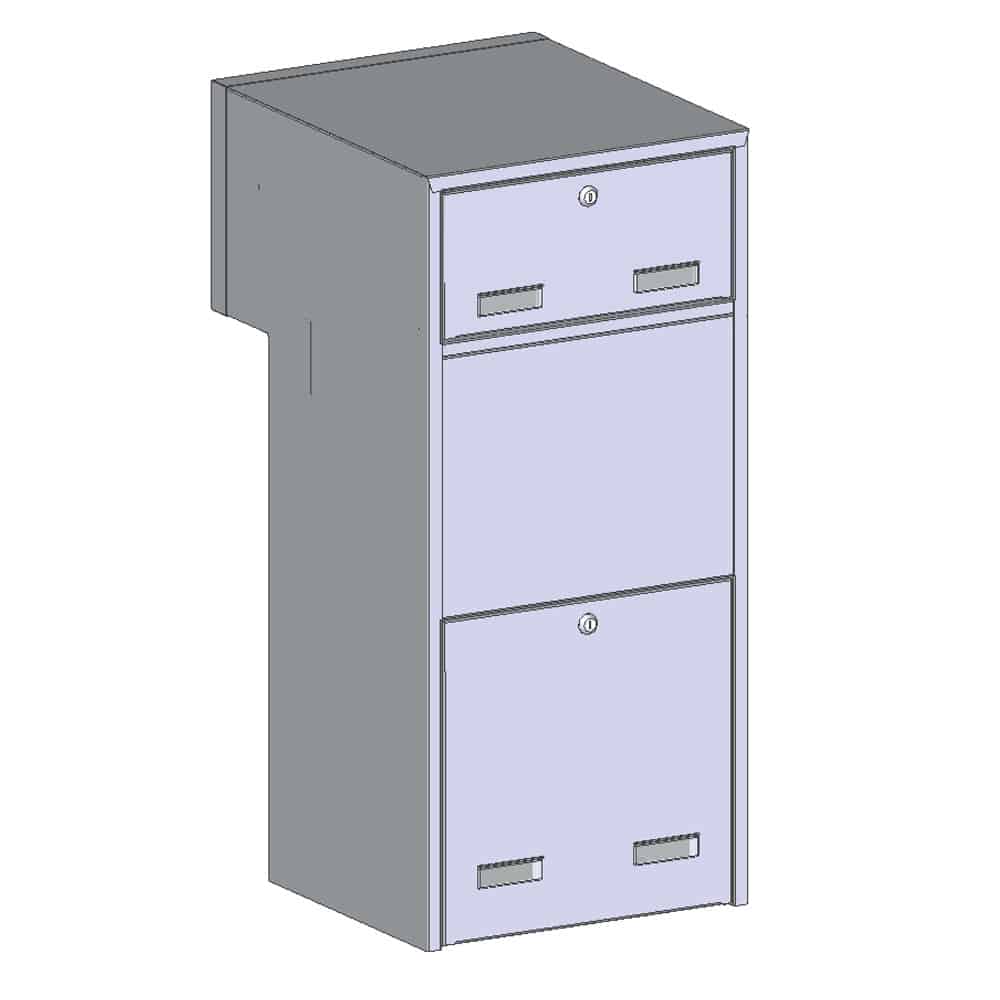Parcel Box Large Freestandng Sierra Rear View