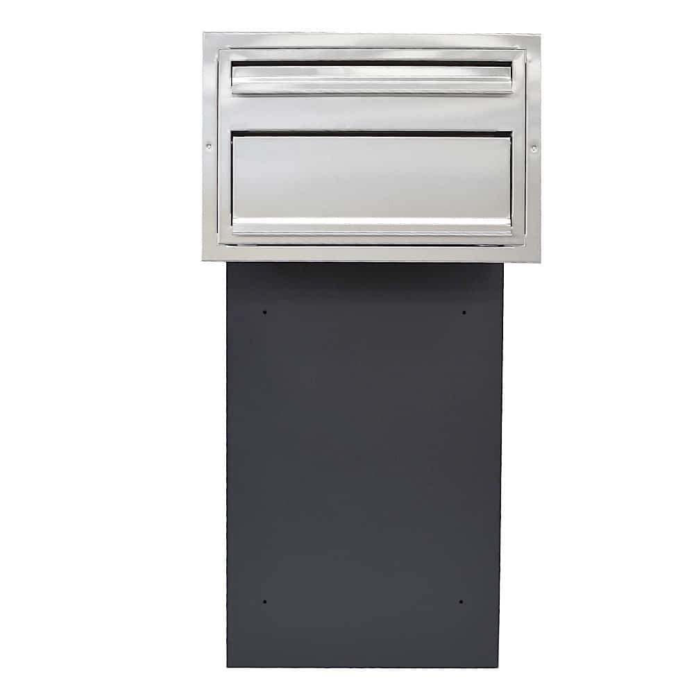 Parcel Box Sierra Stainless Steel Front Grey