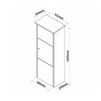 Outdoor parcel box Goldcrest, dimensions showing height, width, and depth