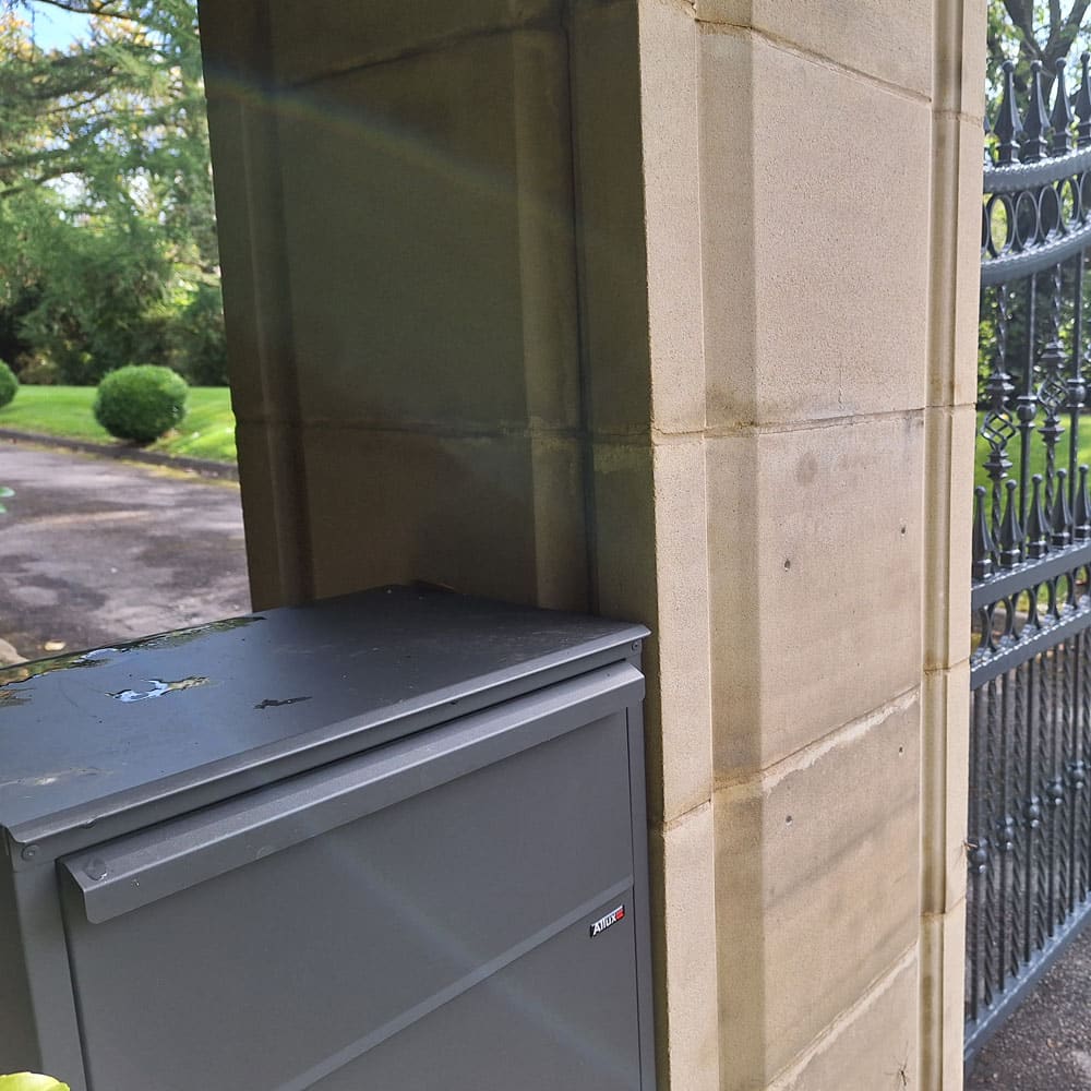 Parcel Post Box Allux 800 Rear Access Dark Grey