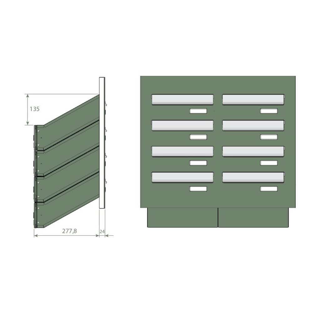 Post Boxes For Flats Ldd 04 Door Panel Letterboxes 10 Bank