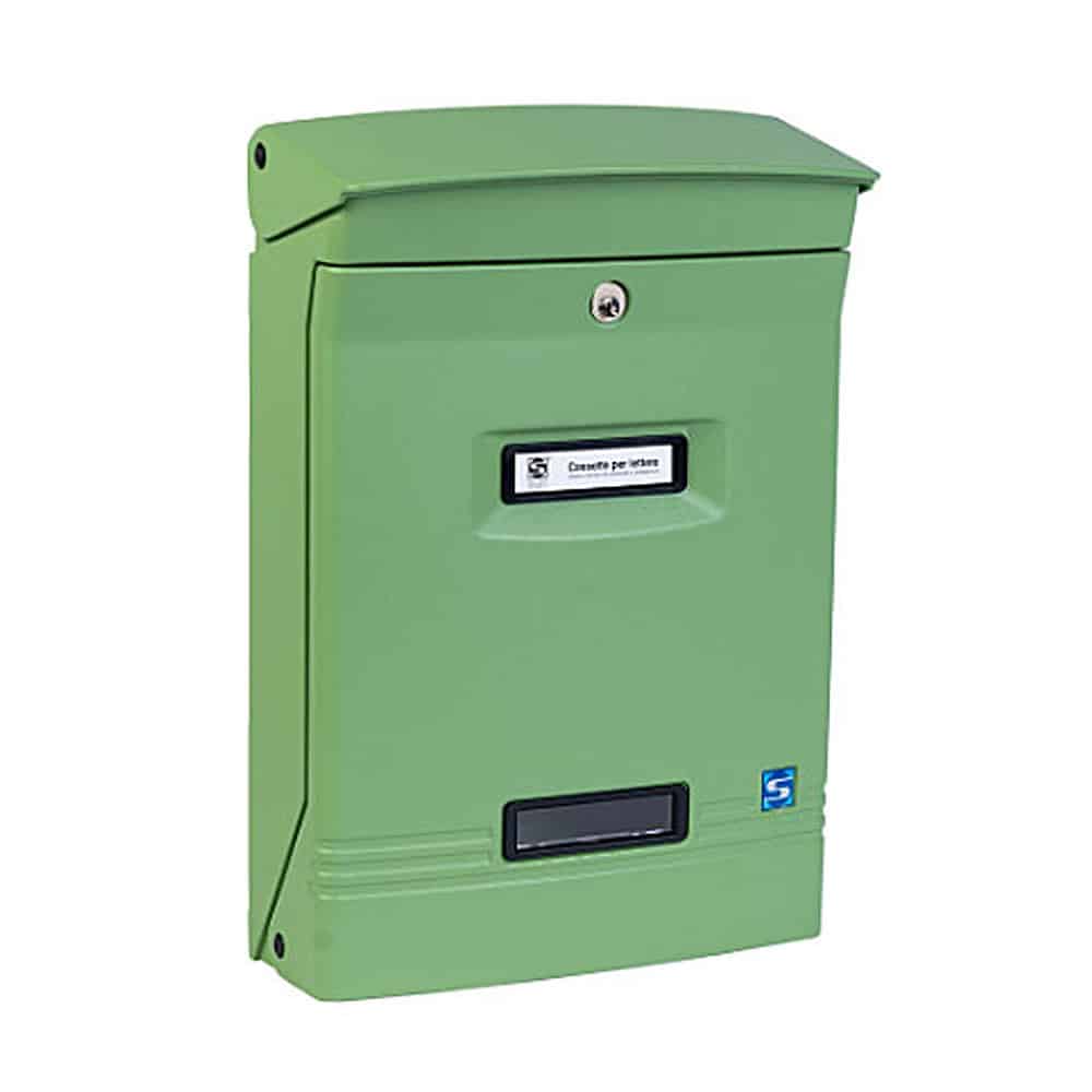 Postbox For House Moda Italiana Gioiosa Pale Green Side Front