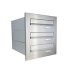 Postboxes For Flats Lbd 04 Through The Wall Stainless Steel 3 Bank