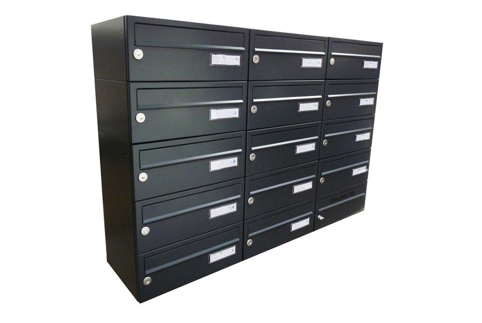 City Hall LBD-015 wall mounted internal-external communal post boxes