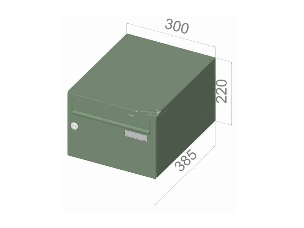 City Hall LBD-21 Wall Mounted Post Boxes with dimensions