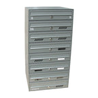 MTZ Recessed mounted multi occupancy postboxes - Bank of 8