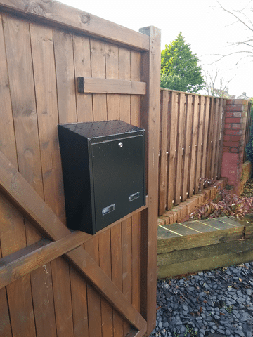 rear access post boxes for gates and fences