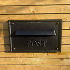 Through Wall Letterbox LFD 041 Nero Letterplate