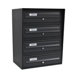 Toco Di Italia Slim Wall Mounted 4 Bank Grey 7016