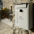 Wall Mounted Letterbox Albert Light Grey Lifestyle Image