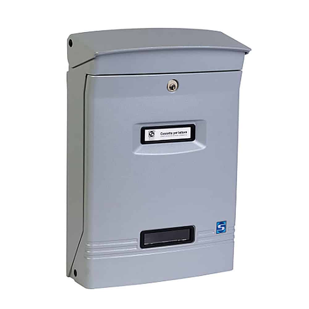 Wall Mounted Letterbox Gioiosa Silver Side Front