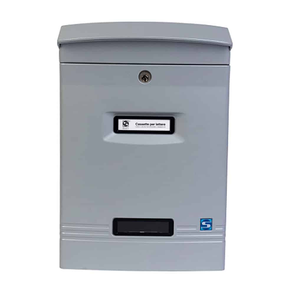 Wall Mounted Letterbox Moda Italiana Gioiosa Silver Front