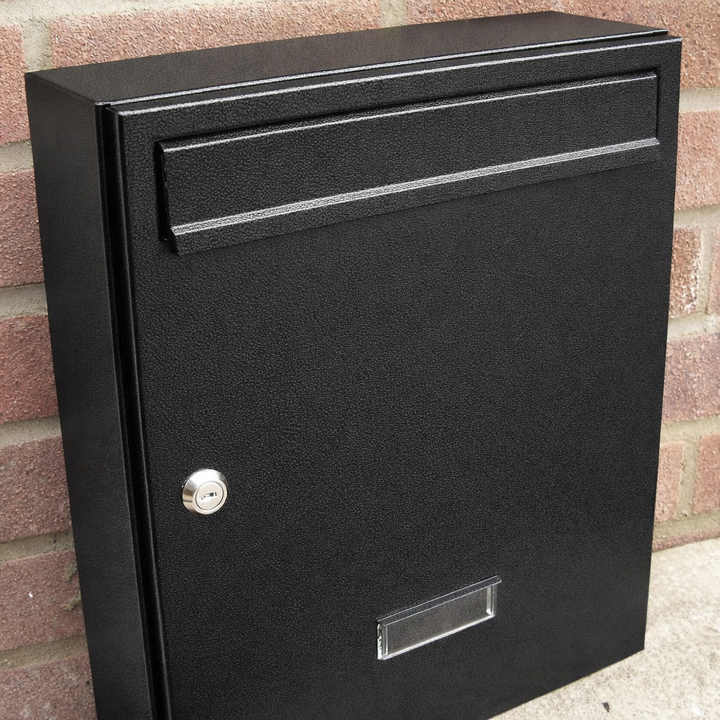 Wall Mounted Letterbox W5   Black Matt   Lifestyle Photo