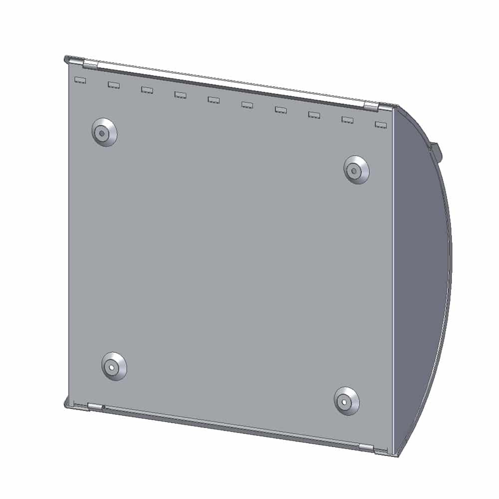 Wall Mounted Letterbox Wa1 Rear Drawing