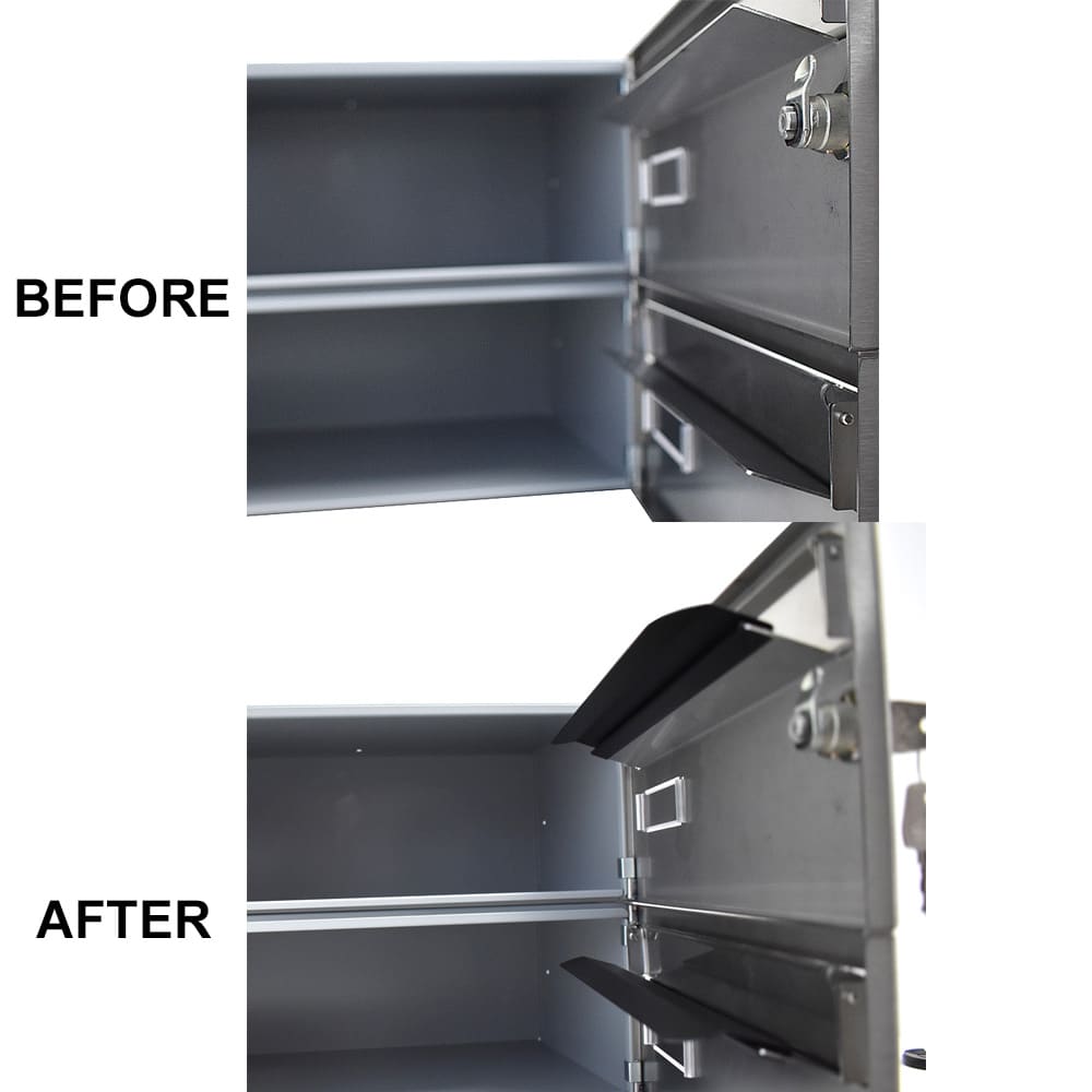 Wall Mounted Letterboxes Anti Theft System Before After