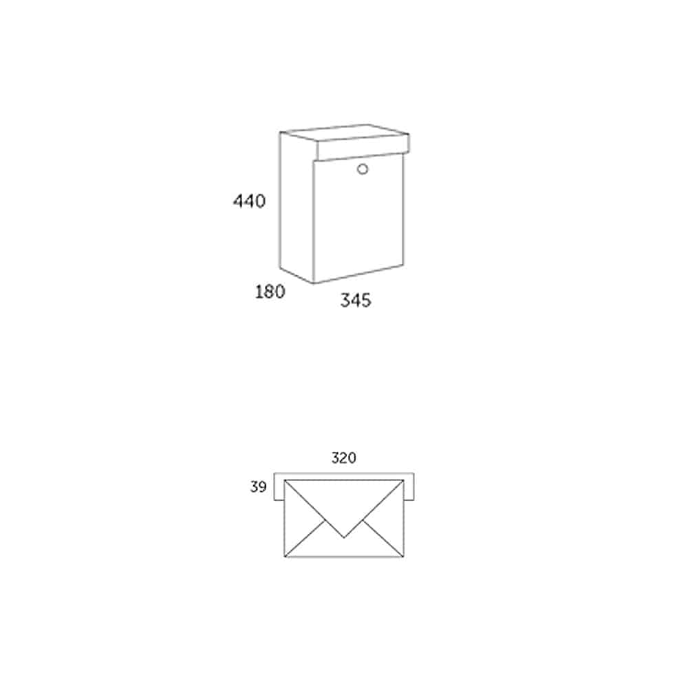 Wall Mounted Postbox Allux Grundform Villa