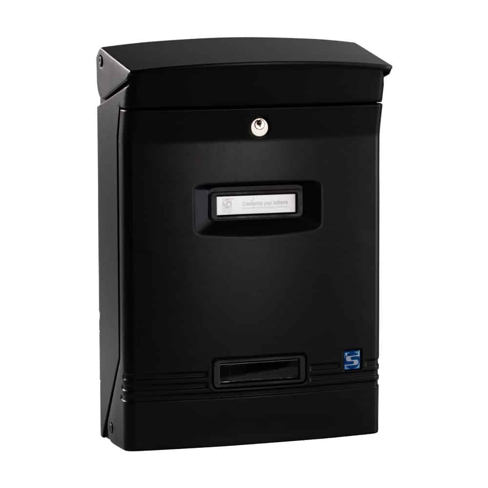 Wall Mountedpost Box Gioiosa Black Front Side